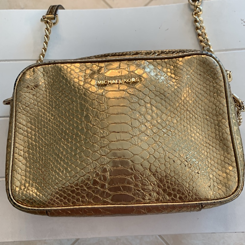 Michael Kors Gold Crossbody Bag